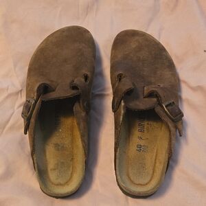 Birkenstock Brown Suede Mules